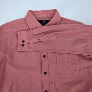 Coast Apparel The Bowman Shirt Long Sleeve Button Up Heather Red Medium